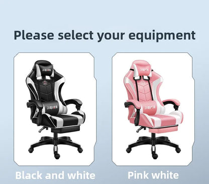 Bequemer ergonomischer Gaming-Stuhl für langes Sitzen, neigbar, mit Massagefunktion und Drehfunktion