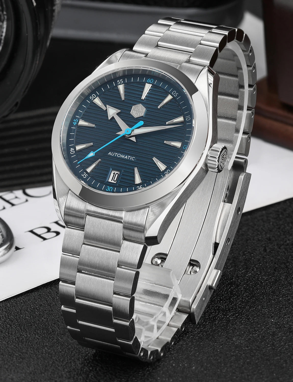 San Martin 38mm Chronometer Men Watch SN0113W V2 ST2130 Automatic Movement Sapphire BGW9 Luminous Waterproof 100m Watches
