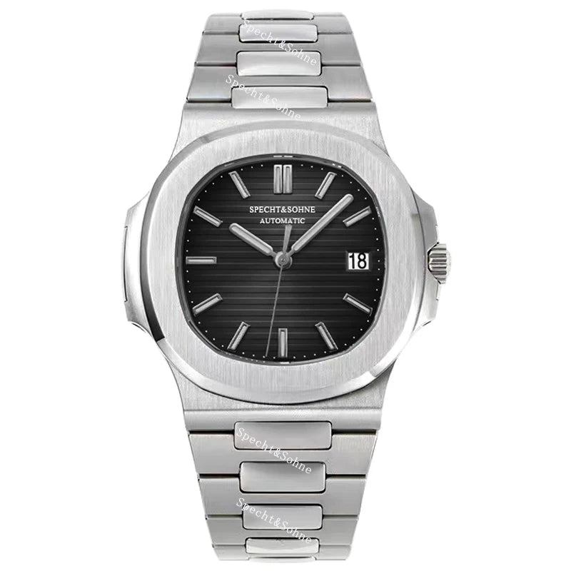 Specht&Sohne 2025 Nuovo Orologio Classico di Lusso da Uomo Automatico in Acciaio Inossidabile con Zaffiro 8215, Orologio da Polso Meccanico