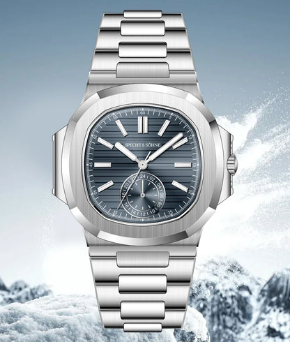 Specht & Söhne New Classic 40.8MM Ultrathin Watch For Men Japan VH60 Movt Sapphire Crystal 5980 Sports Wristwatch 50M Waterproof