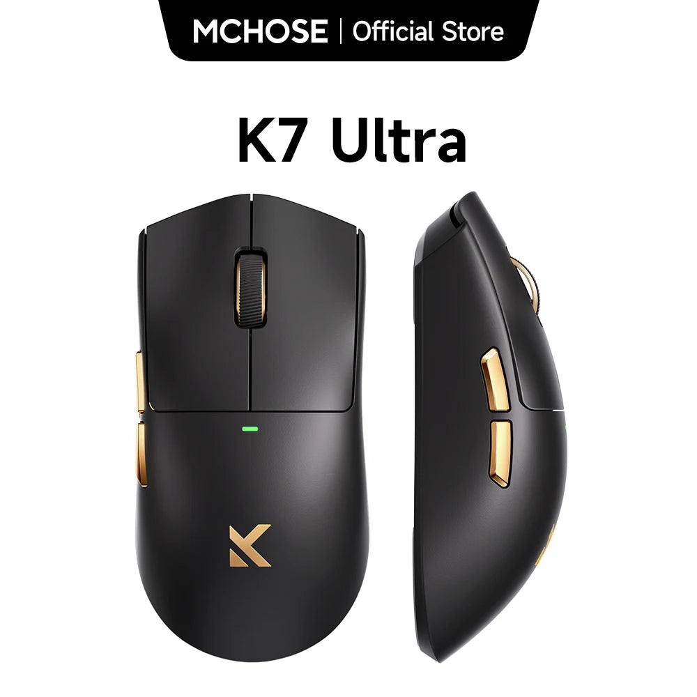 MCHOSE K7 Ultra trådløs gamingmus PAW3950 dobbelt 8K polling rate let magnetisk trådløs opladningsdock esport kontor