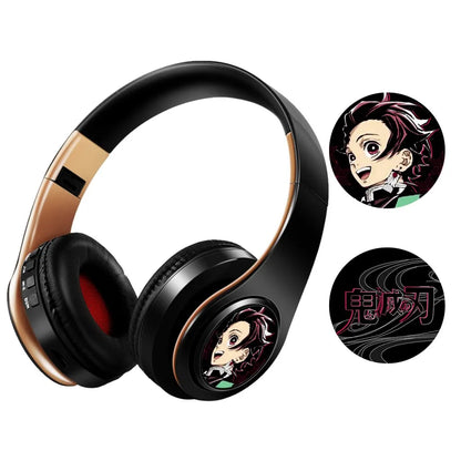 Miku Nakano Sanjiu Bluetooth 5.0 Over-Ear-Anime-Kopfhörer – Kabelloses Stereo-Gaming-Headset mit tiefem Bass, Mikrofon & TF-Kartenunterstützung