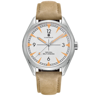 CORGEUT NH35/MIYOTA 8215 Watches Man Cattle Belt Automatic Mechanical Sapphire Glass Watches Fashion Casual Sports Watches