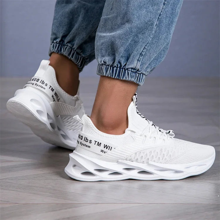 Baskets décontractées roses pour femmes et hommes, chaussures Blade, grandes tailles (46), chaussures de course légères et respirantes pour hommes, baskets de sport en mesh
