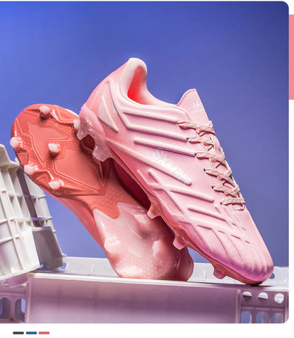 Double Star Adult Youth AG Soccer Cleats Non-Slip Durable Artificial and Natural Grass Football Shoes for Training and Matches Men Women