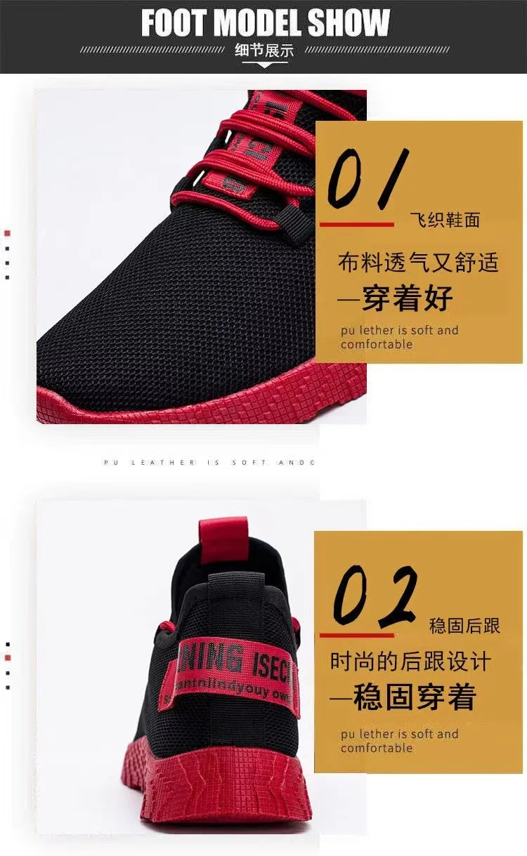 Pánské tenisky, ležérní, lehké, síťované, sportovní boty, letní, outdoorové, s měkkou podrážkou, prodyšné, pohodlné, módní, trendy běžecké boty