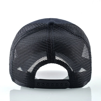 Modieuze baseballpet met geborduurde wolfspatch, snapback, hiphop-truckerpetten voor heren en dames, ademende pet met klep voor buitengebruik