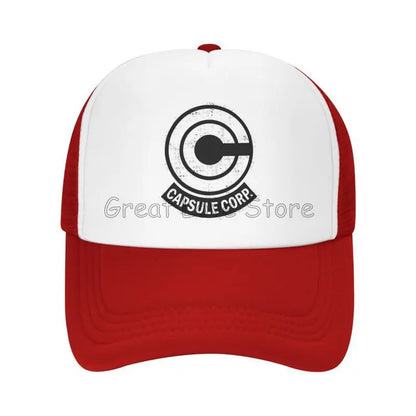 Capsule Corp – czapki baseballowe z siateczką, unisex, czapki typu „trucker” w stylu hip-hopowym, czapki „dad hat” z motywami anime DBZ, czapki wyścigowe z regulacją, letnie czapki typu „trucker” i czapki typu „snapback”