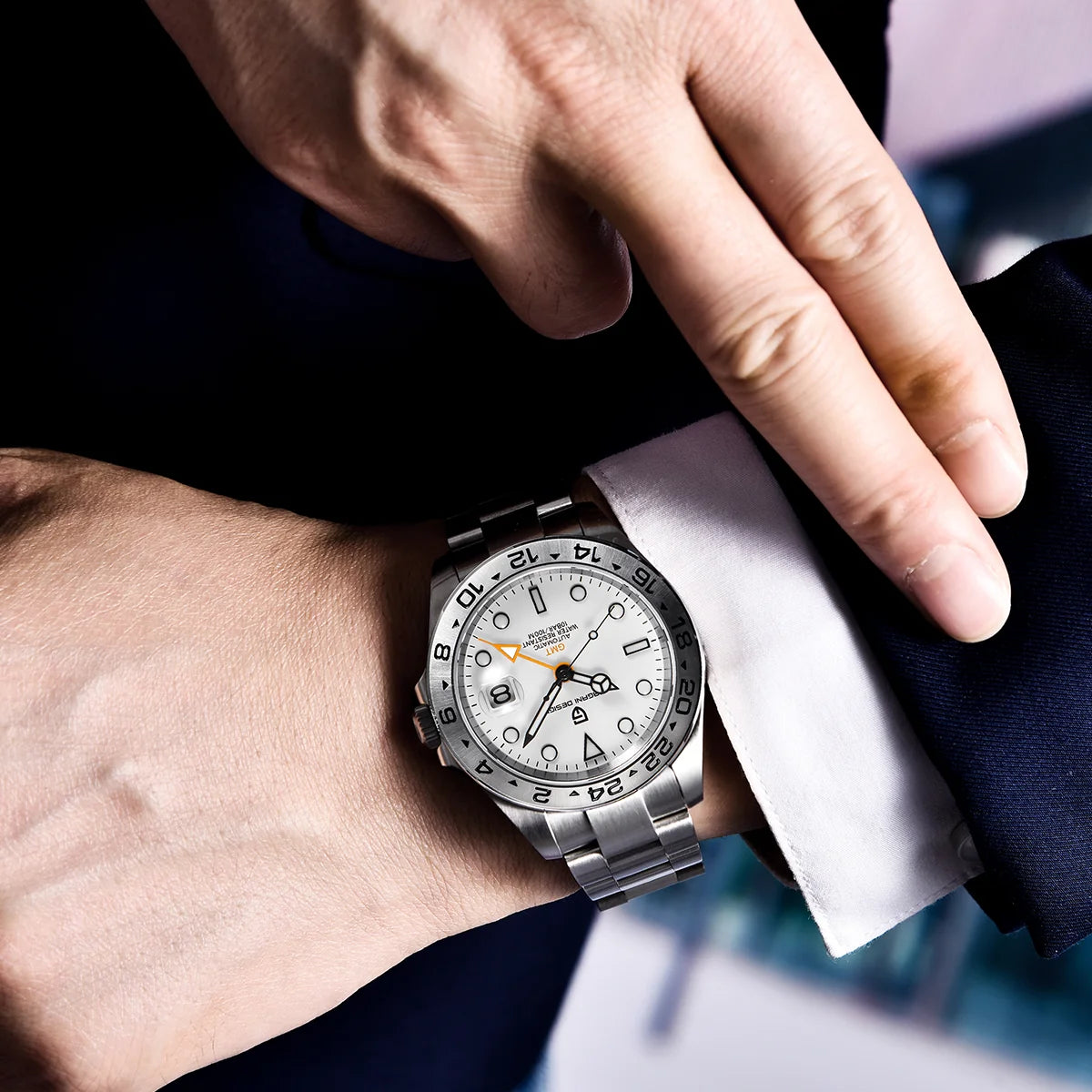 Relógio de mergulho masculino Pagani Design 2026 novo, 42mm, safira, mecânico automático GMT, impermeável 100m PD1682