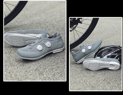 Scarpe da ciclismo su strada unisex, HsYixin traspiranti SPD autobloccanti antiscivolo, scarpe da corsa per bici da strada, MTB flat e sneakers da bicicletta