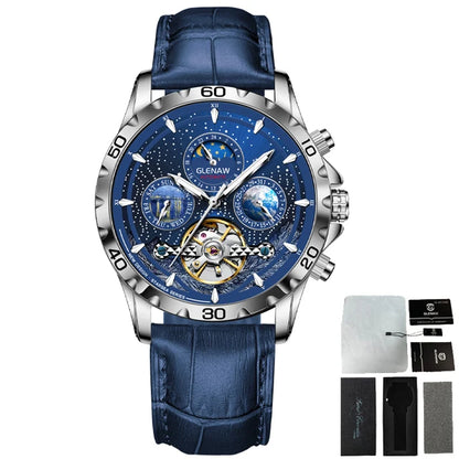 GLENAW Design Herrenuhr Top-Marke Luxusmode Business Automatikuhr für Herren Wasserdichte mechanische Uhr Montre Homme