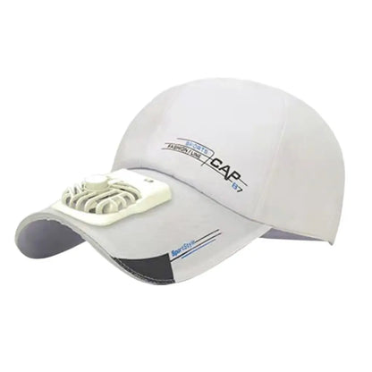 Cappellino da baseball con ventola, ventilatore rinfrescante ricaricabile via USB per l’estate, protezione solare per il golf all’aperto, cappellino con visiera regolabile a 2 velocità, cappellino da escursionismo con ventola