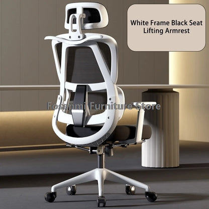 Breathable Mesh Computer Office Chair with Armrest and Lumbar Support Adjustable Ergonomic Desk Chair Home Gaming Headrest Chair