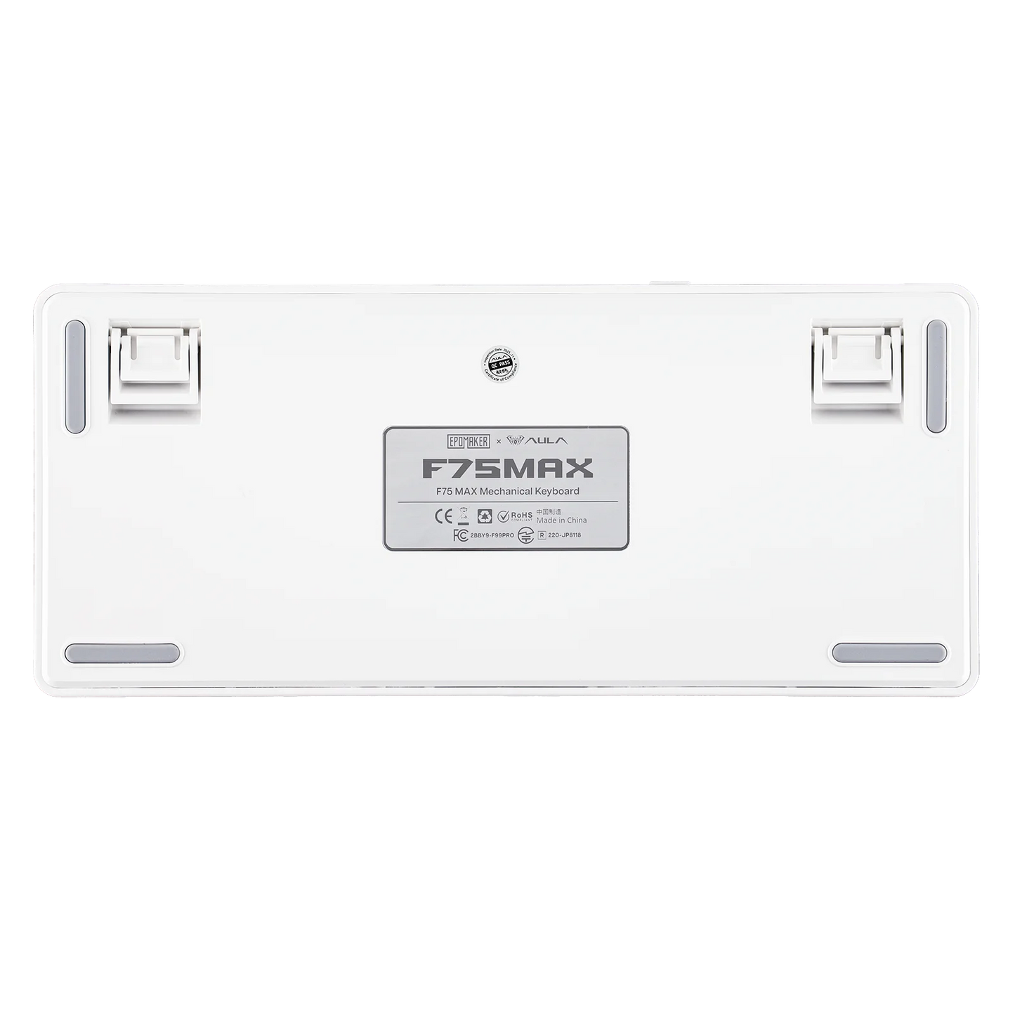 Teclado mecânico sem fios EPOMAKER X AULA F75 MAX Compact 75% ANSI Layout com ligação com fios/Bluetooth/2.4GHz, ecrã TFT e botão rotativo