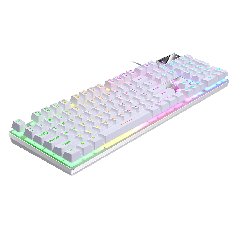 Wired USB Gaming Keyboard with Backlight, 104 Key Gamer Keyboard for Computer/Laptop/PC, Ergonomic Design, Office Gaming Accessory
