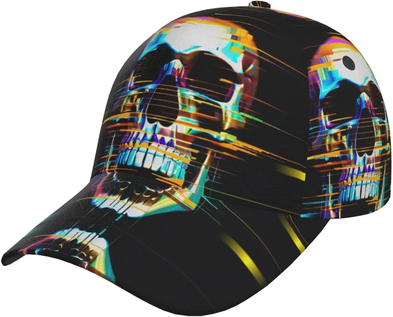 Playful Building Block Print Baseball Cap Women Men Adjustable Snapback Hat Glitter Fashionable Baseball Cap