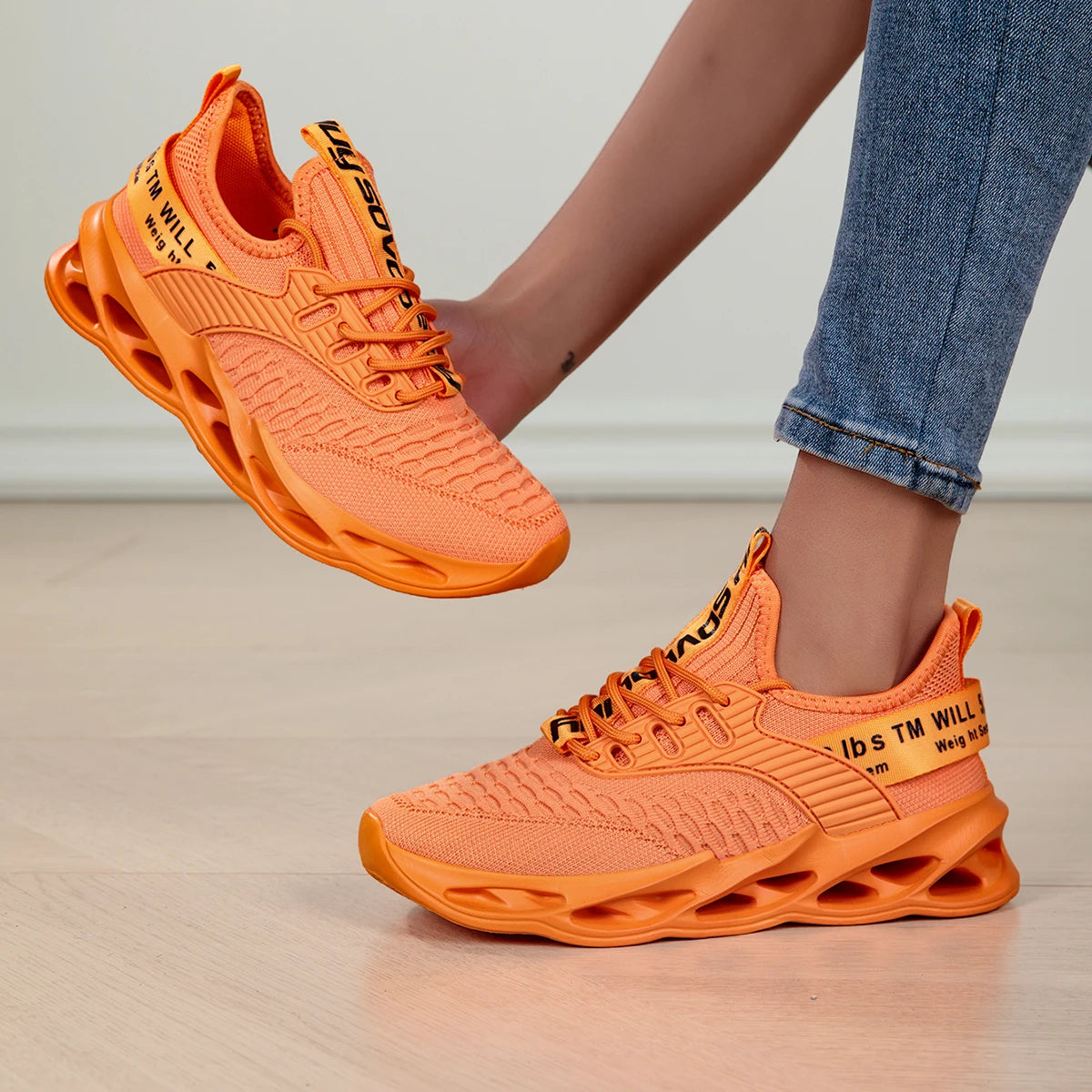 Sportssko til kvinder, moderigtige platform-sneakers, flade sko til kvinder til forår og vinter, løbesko til kvinder i store størrelser, størrelse 43