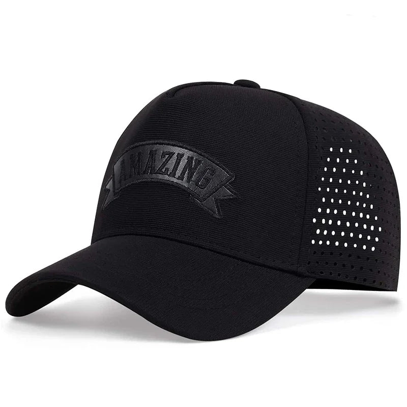 Unisex AMAZING Κασκέτα μπέιζμπολ με κεντημένα γράμματα Άνοιξη-Καλοκαίρι Καπέλα για υπαίθριες δραστηριότητες Ρυθμιζόμενα καπέλα καθημερινής χρήσης Καπέλο αντηλιακής προστασίας