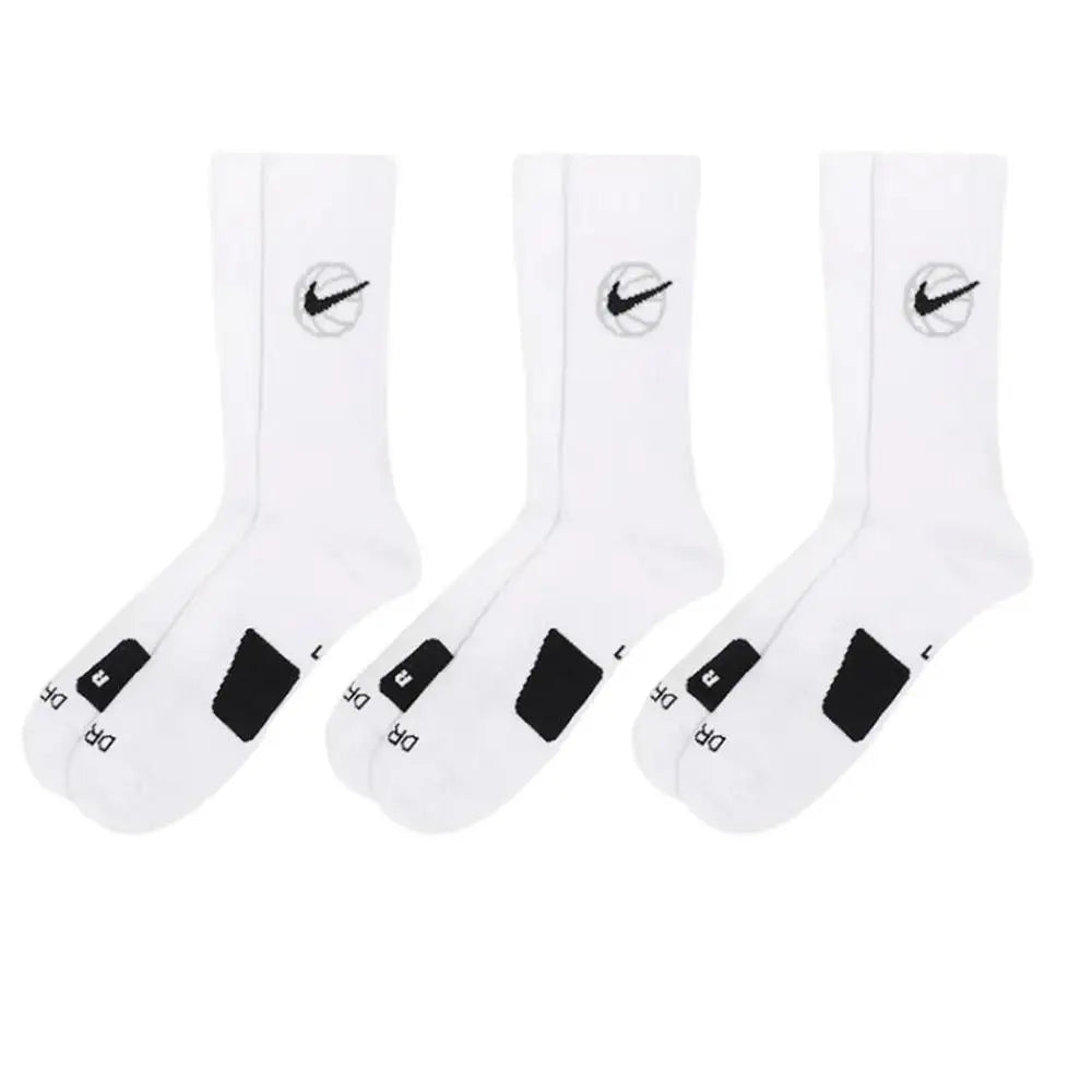Nike EVERYDAY CREW: Stijlvolle, comfortabele, antislip en duurzame unisex zachte basketbalsokken (3-pack) DA2123-100
