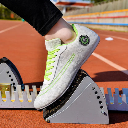Outdoor Men Woman Track & Field Running Shoes Professional Competition Nail Sneakers Anti-Slip Student Training Shoes