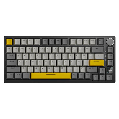 Ajazz AK820 Pro Gaming Mechanical Keyboard 75% Bluetooth/Wireless Customized Gamer Keyboard with TFT Color Screen Knob for PC