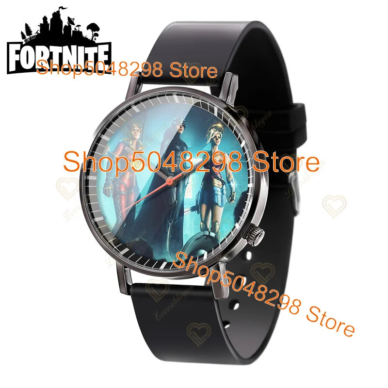 Relógio de Pulso Fortnite para Homem e Mulher, Relógio com Estampado Battle Game, Novidade 2025, Relógio de Quartzo Feminino, Presentes de Aniversário para Crianças