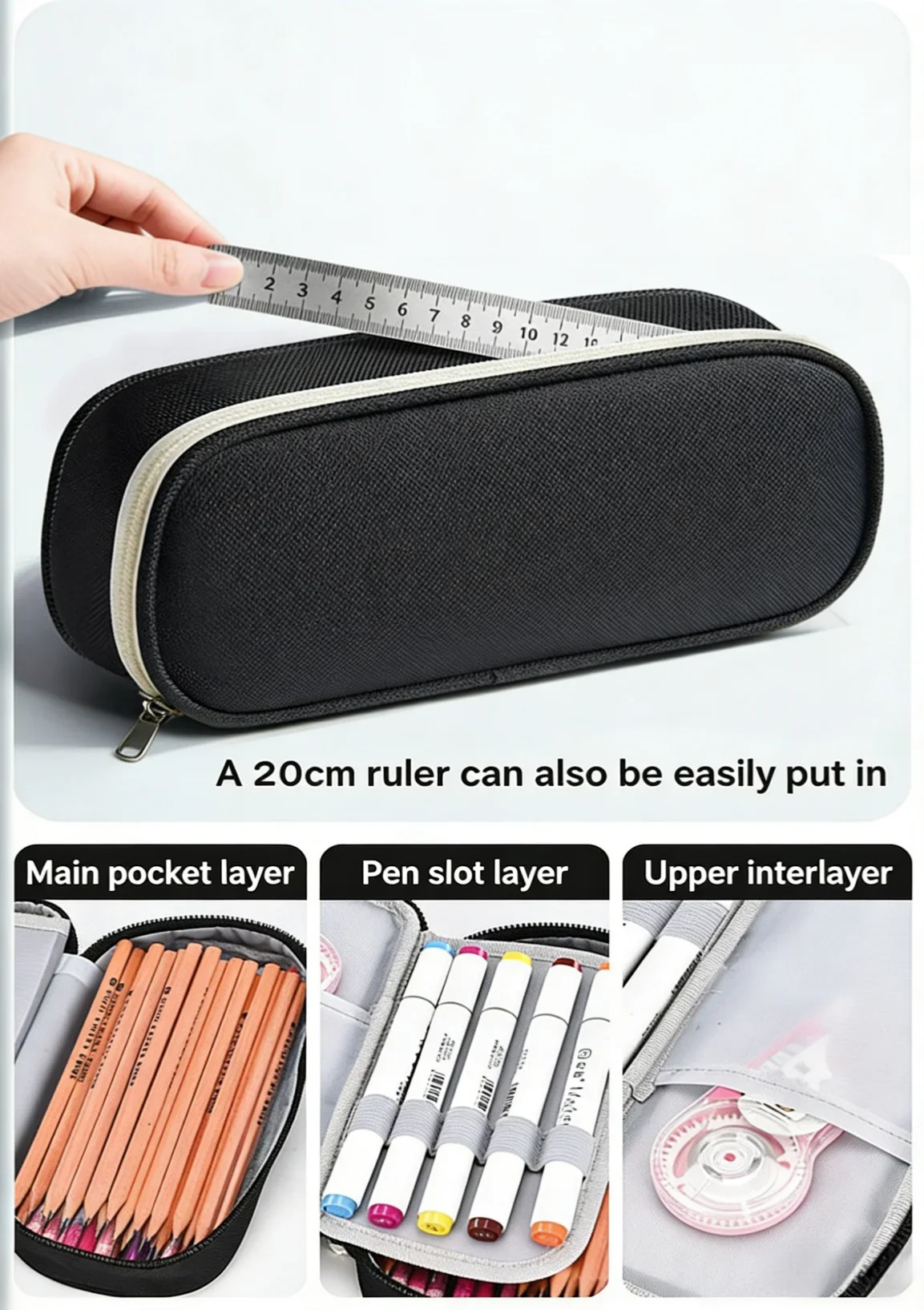 Fortnite Pencil Case Cartoon Character Print Pencil Pouch Canvas Stationery Bag Fashion Student Stationery Box Birthday Gifts