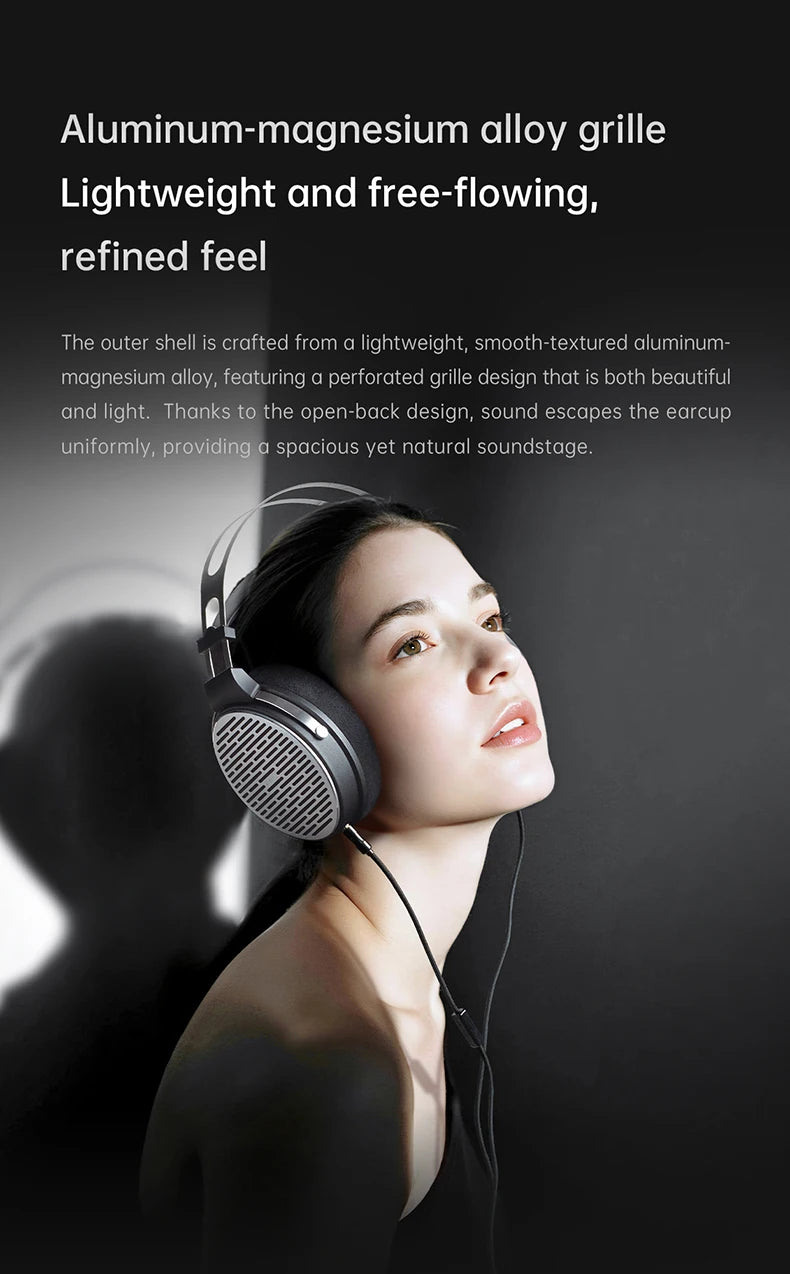 Cuffie over-ear cablate open-back FiiO JT3 con driver dinamico da 50mm HiFi e cavo rimovibile