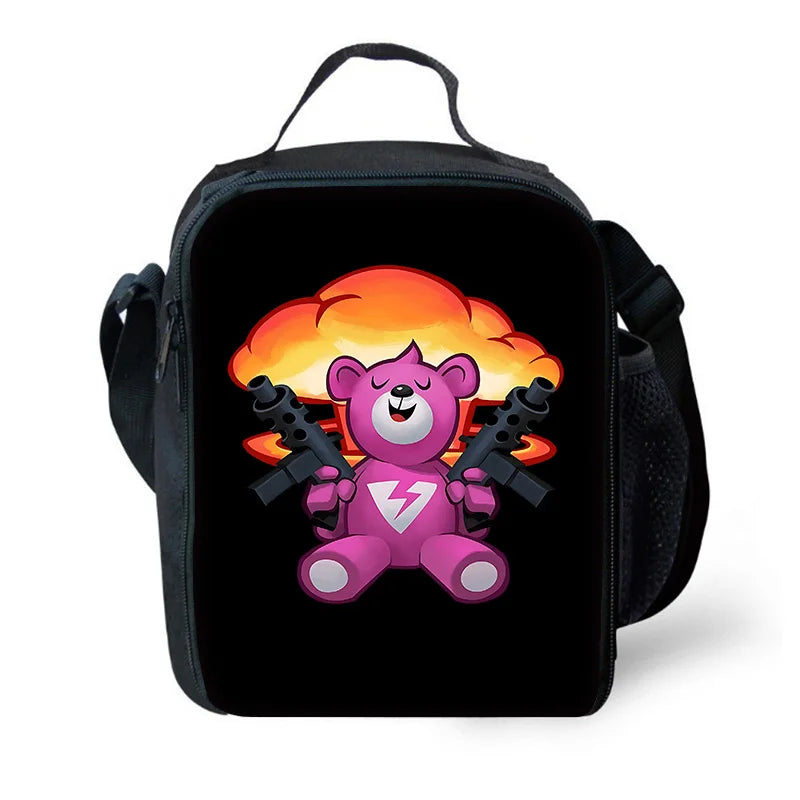 Hot Game Design Child Backpacks F-FortniteS Lunch Bag Pencil Case, Pupil Large Capacity School Bags for Boys and Girls, Best Gift