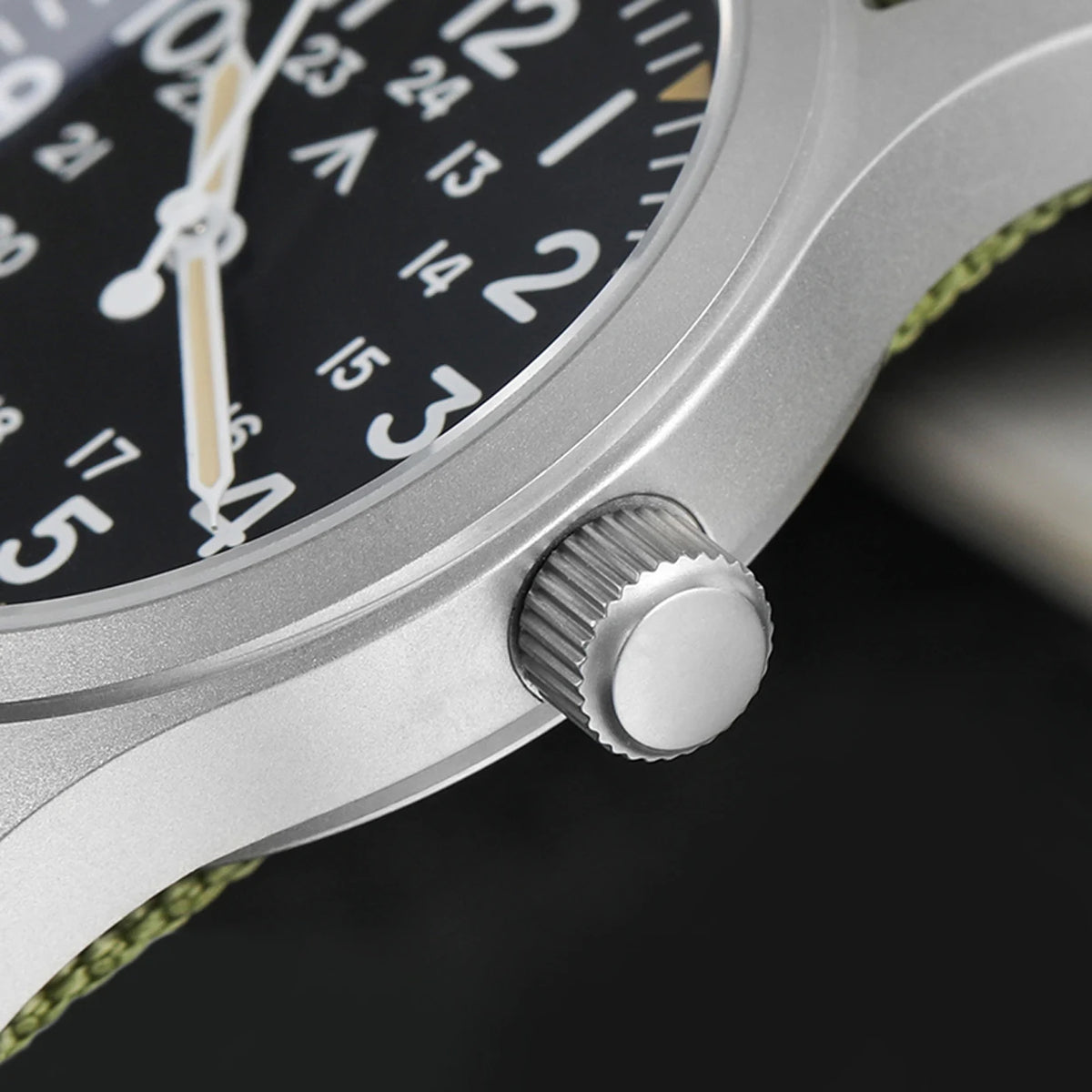 Militado ML05 38mm Vintage Watch VH31 Quartz Movement Field Watches Domed Sapphire Crystal With High Clear AR Coating Wristwatch