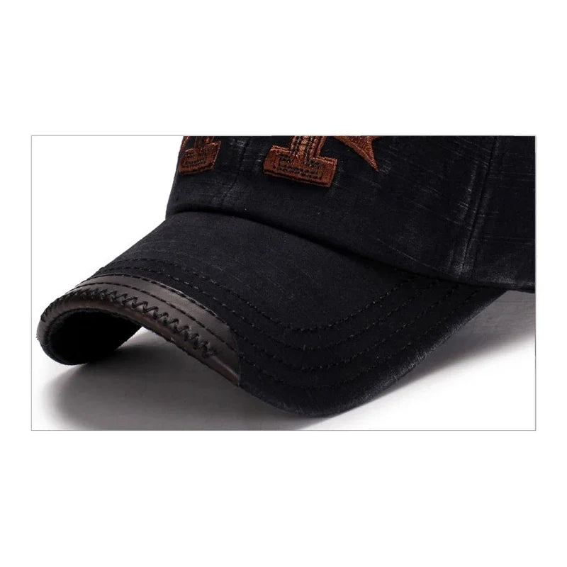 Spring and Autumn Washed Hats Mens Casual Old Baseball Caps Outdoor Embroidered Sun Hats