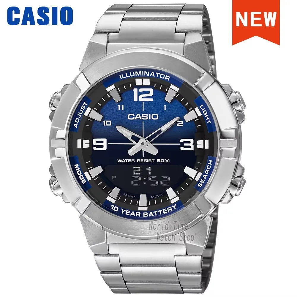 Casio watch for men top luxury set quartz 50m Waterproof  military dual display Watch relogio masculino AMW-870