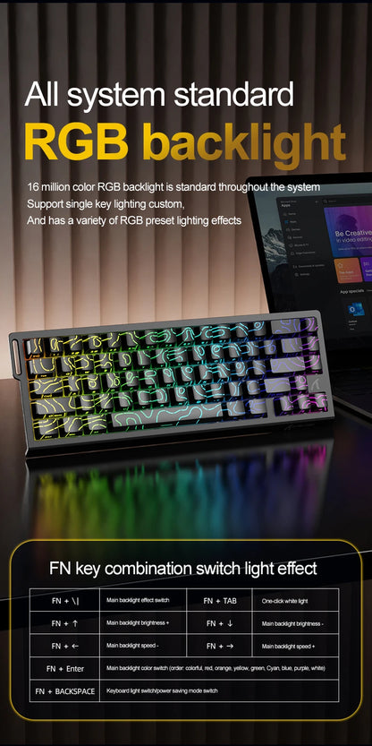 Magnetic Switch Keyboard ATTACK SHARK X68HE X68PRO HE and FREEWOLF F68 Wired F68Pro Wireless for Pro Gaming 0.01mm Rapid Trigg