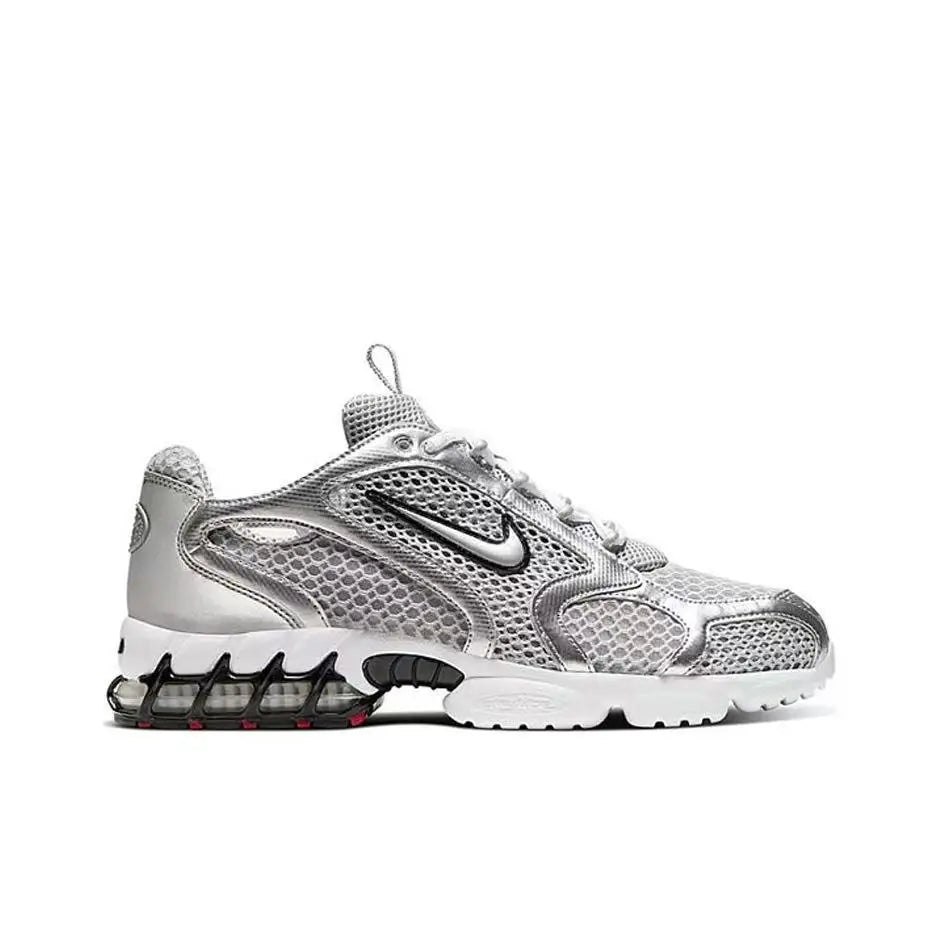 Nike Air Zoom Spiridon Cage 2 Unisex Low-Top Casual Shoes Sport Wear Resistant Grey Red Lifestyle Footwear CJ1288-600