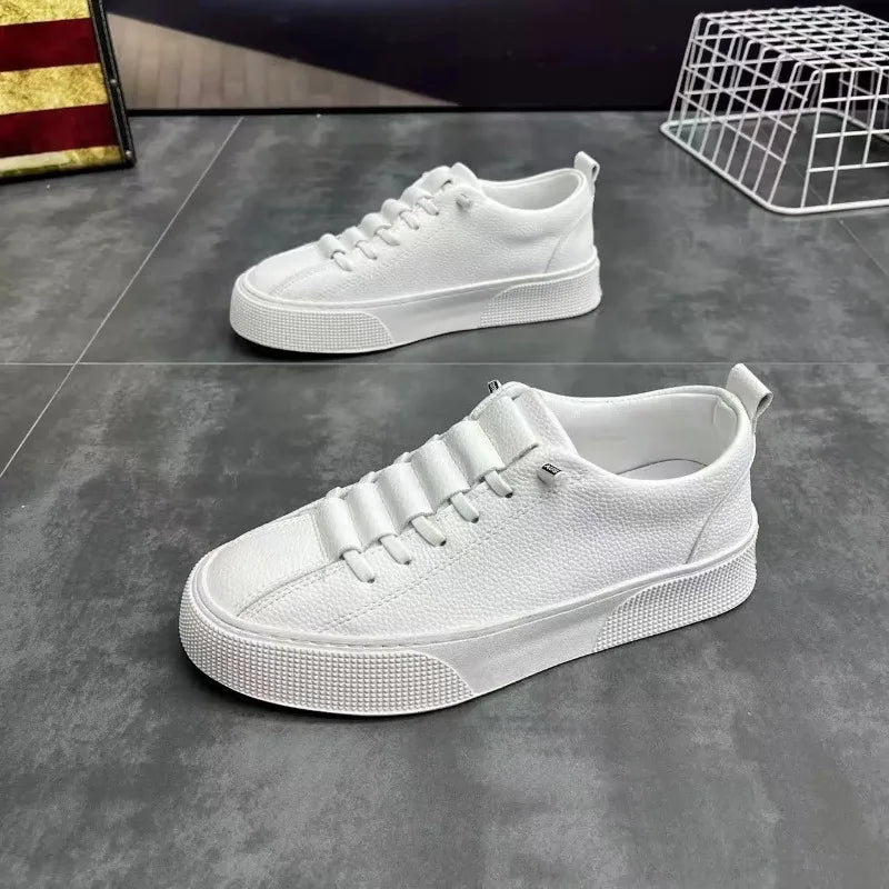 Pánske tenisky, voľnočasová obuv, pánske balerínky, Zapatillas Hombre, ľahká obuv z PU kože, priedušná obuv, pánska biela športová obuv, tenisky