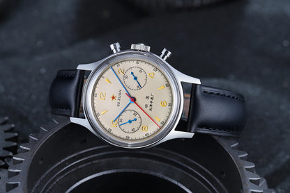 Seagull 1963 International Edition Herren-Mechanikuhr Pilotenuhr ST1901 Retro-Chronograph Armbanduhr Air Force Aviation Neu