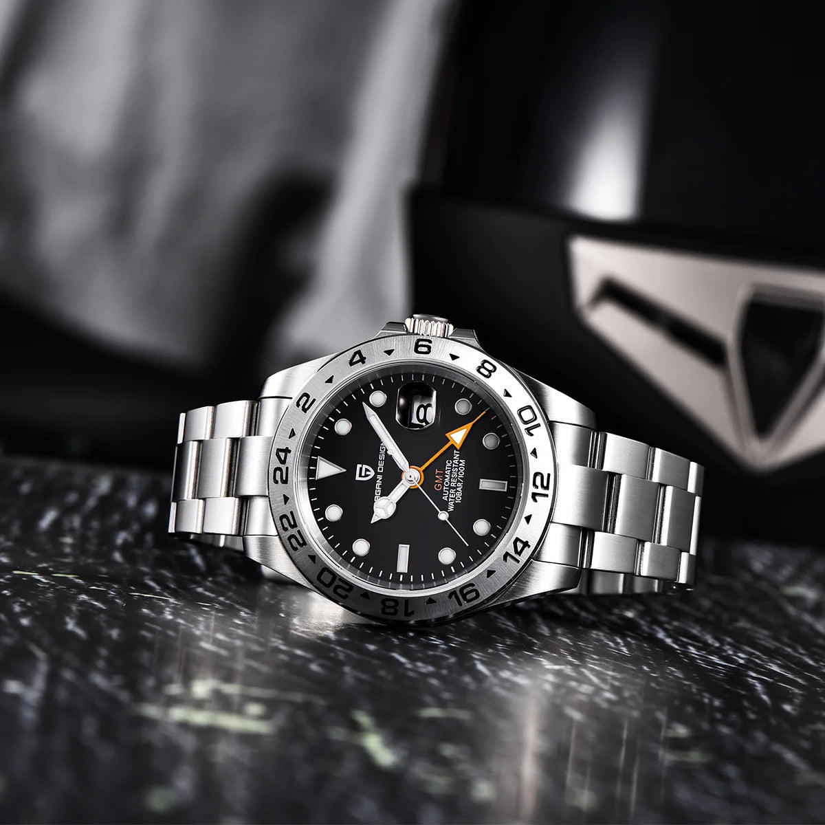 Relógio de mergulho masculino Pagani Design 2026 novo, 42mm, safira, mecânico automático GMT, impermeável 100m PD1682