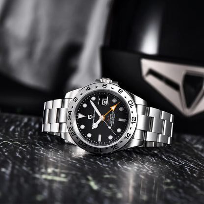 Relógio de mergulho masculino Pagani Design 2026 novo, 42mm, safira, mecânico automático GMT, impermeável 100m PD1682