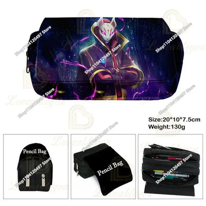 Fortnite Student Pencil Case Large Capacity Pencil Case Kids Toys Pen Bag School Supplies Stationery Pouch Boys Game Gifts