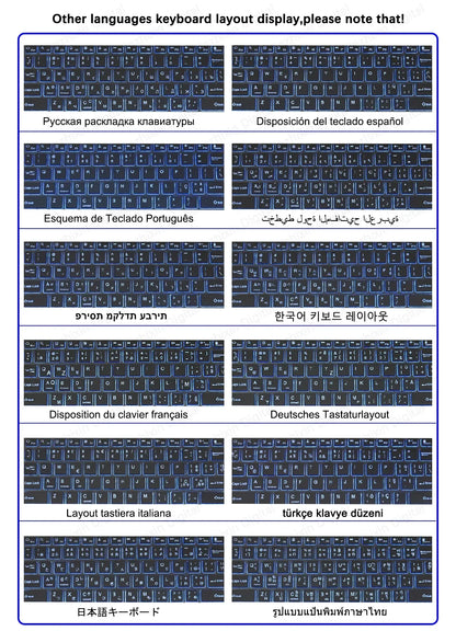Mini teclado Bluetooth RGB retroiluminado de 10 polegadas com rato sem fios recarregável para espanhol, russo, hebraico, coreano, francês, árabe e português de Portugal
