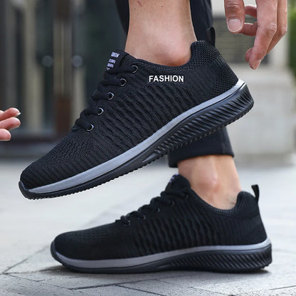 Adidași de alergare pentru bărbați cu plasă, sport, pentru sală, ușori, pantofi casual pentru bărbați, la modă, din tricot respirabil, încălțăminte de mers pe jos, mărimi 39-46