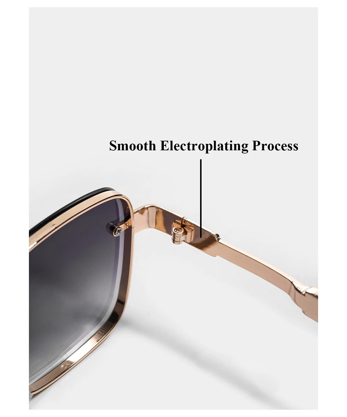 Ruiao Square Mens Designer Sunglasses Metal Frame Gradient Luxury Shades UV400 Rectangle Pilot Sun Glasses for Men