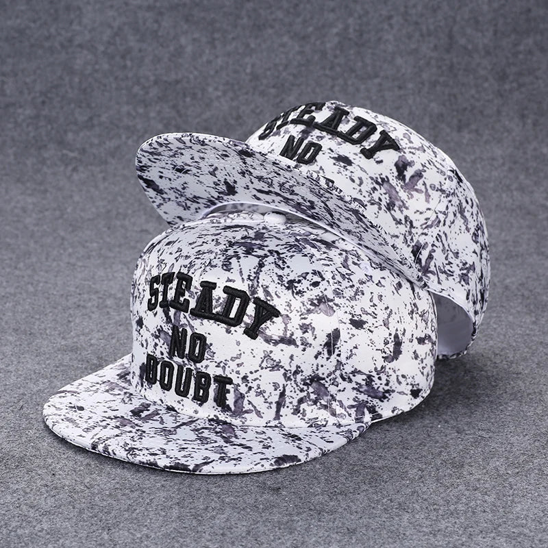 Baseballcap mit flachem Schirm, Buchstabenstickerei für Herren, vielseitig kombinierbar, Damen-Sommer-Hip-Hop-Hut, Outdoor-Sonnenschutz, verstellbare Schirmmütze