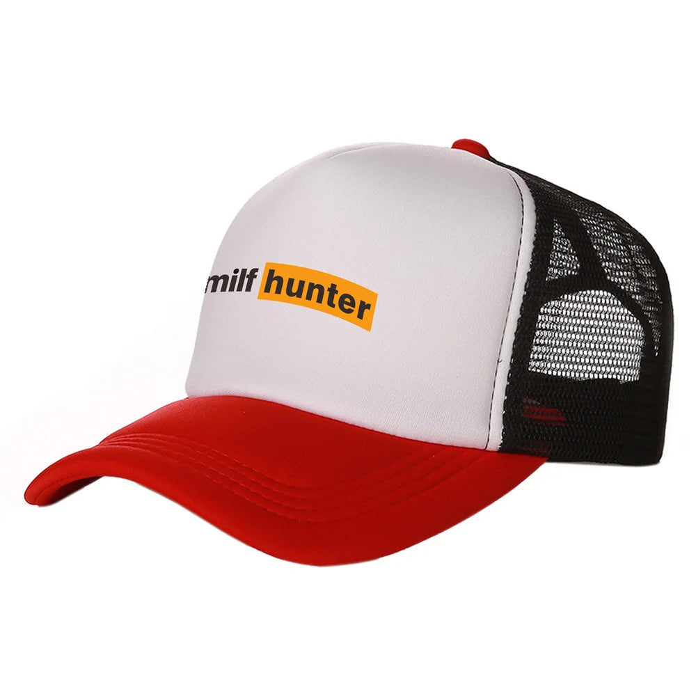 Καπέλα Trucker Milf Hunter Μοντέρνα Καπέλα Milf Hunter Καπέλα μπέιζμπολ Καλοκαιρινά καπέλα εξωτερικής χρήσης με πλέγμα για προστασία από τον ήλιο MZ-506