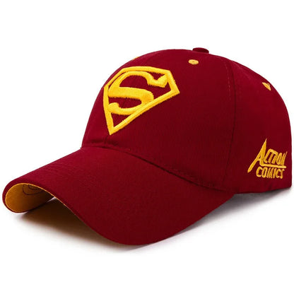 Street superhero embroidered duckbill cap with adjustable sun visor accessories, fashionable hip-hop fashion baseball cap