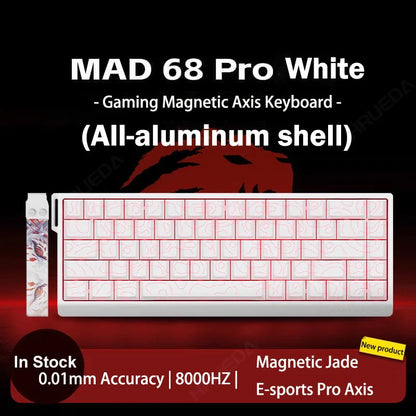 Madlions MAD 60/68 PRO Magnetic Switch Gaming Keyboard E-sport Custom Mechanical Aluminum Keyboard Ergonomics Accessories