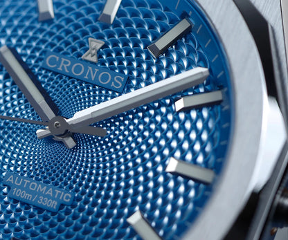 Cronos New Rhombus Perlage 39mm Dial PT5004 Miyota 90S5 See-through Caseback Men Automatic Wristwatches 10ATM Luminous