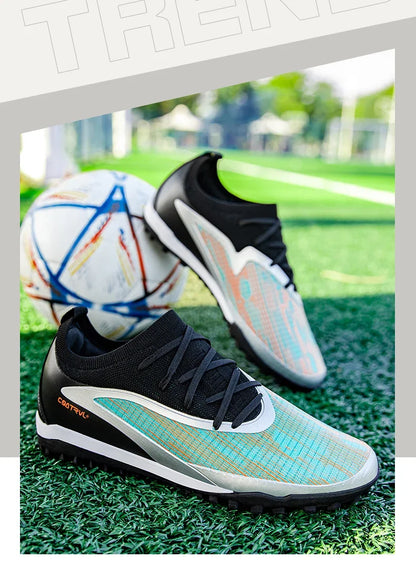New Men's Football Boots Outdoor Cleats Breathable Adult Non-Slip Soccer Shoes Sport Long Spikes Training Boys Match Comfortable