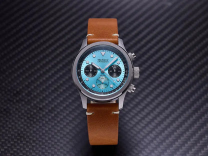 Milifortic 39MM Fashion Chronograph Watch Man R086 Retro C3 Luminous Stainless Steel Waterproof 100M VK63 Quartz Watches For Man
