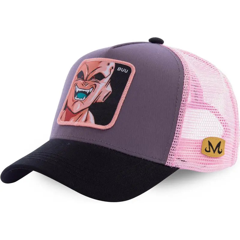 Cappellino Dragon Ball Son Goku da viaggio estivo con visiera, da uomo, ricamato, stile hip-hop, visiera parasole, cappellino trucker regolabile in rete